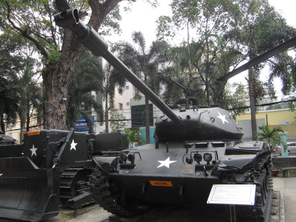 戦争証跡博物館に展示されているアメリカ軍の戦車