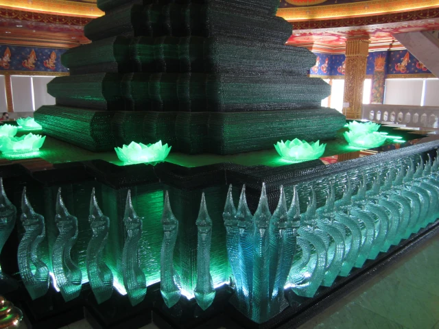 ワットパクナムのエメラルド色の仏塔の周囲の装飾