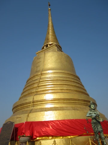 ワットサケットの頂上の金色の仏塔