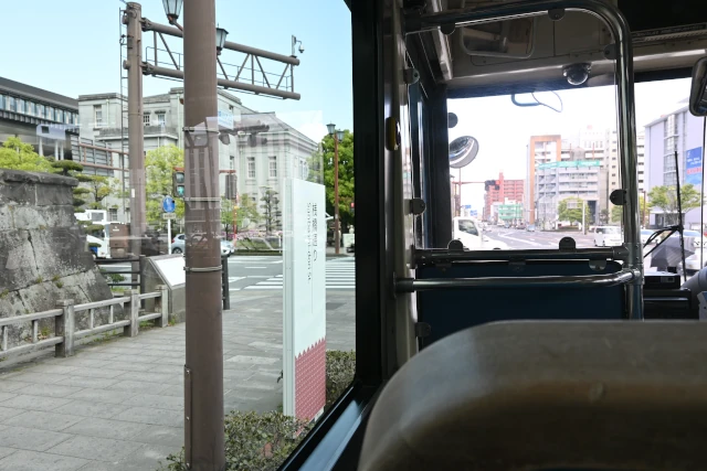 カゴシマシティビューバス車内と車窓