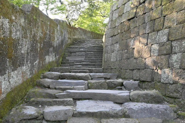 仙巌園の石階段
