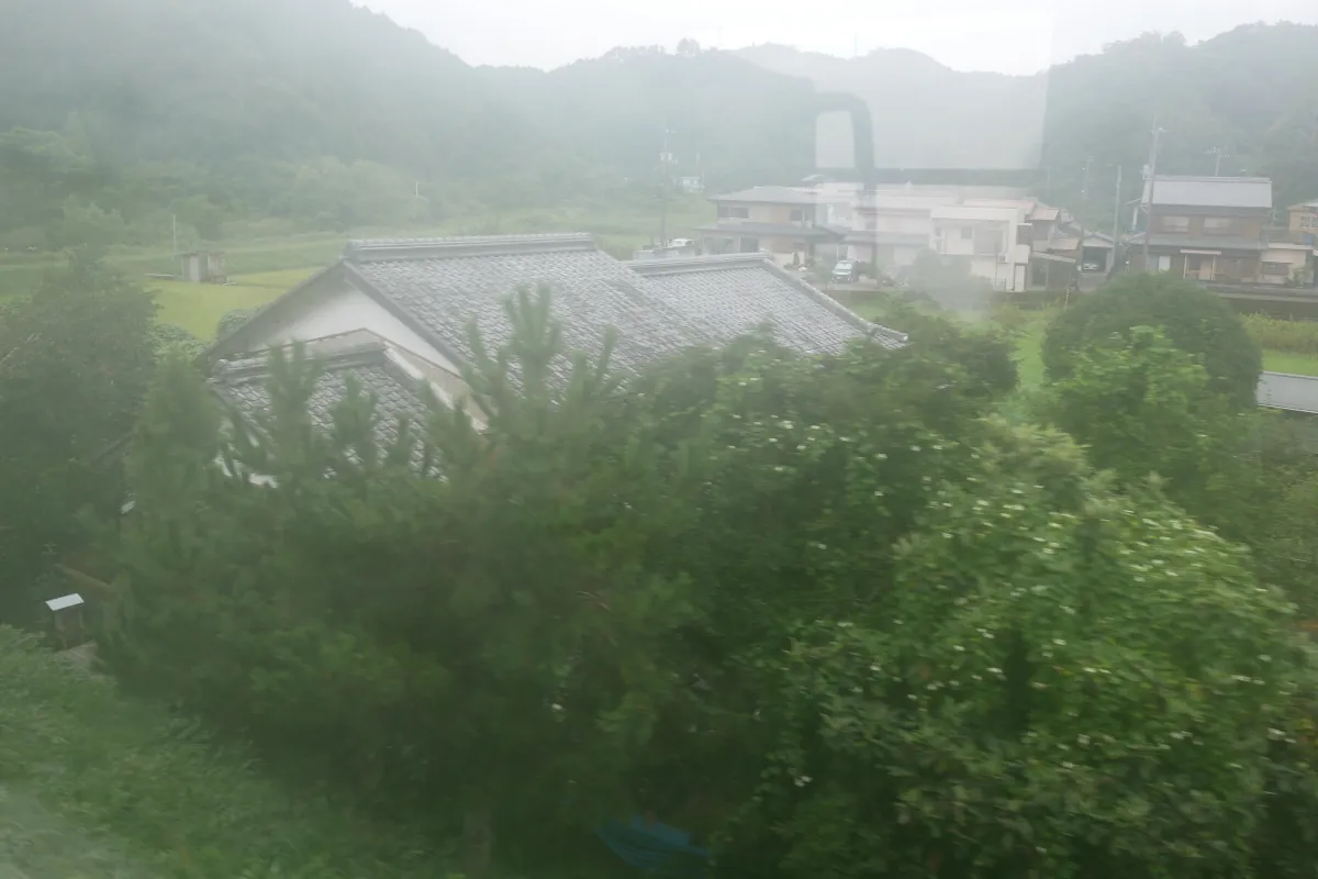 牟岐線末端区間の車窓